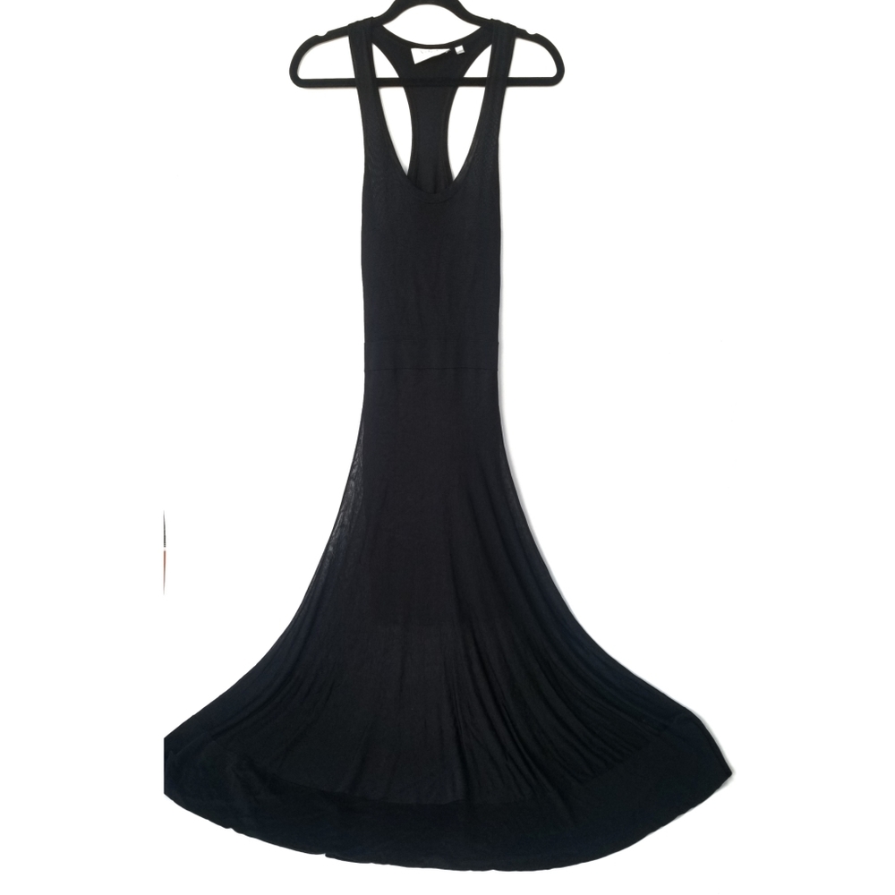 A.L.C Black Racer Back Flare Dress - Picture 2 of 8